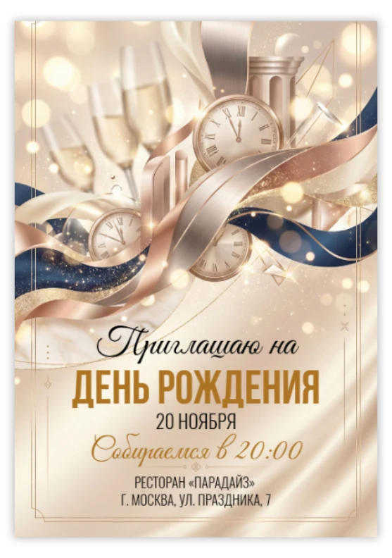 Приглашение на юбилей «50 лет»