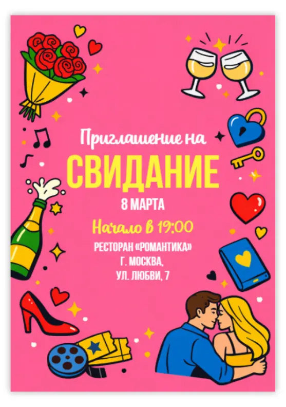 Приглашение на романтическое свидание