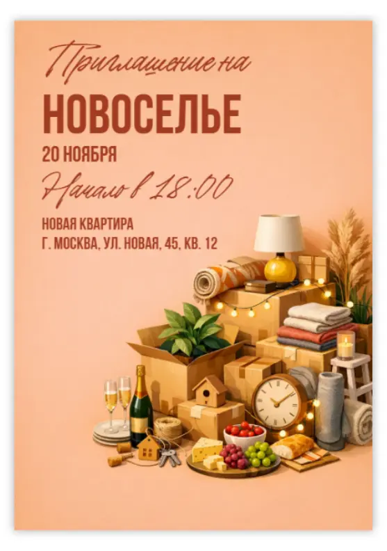 Пригласительное на новоселье
